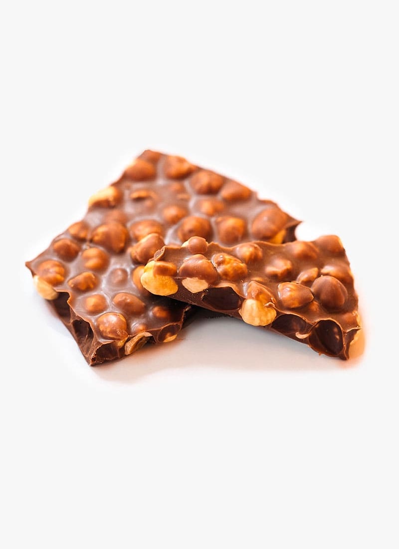 Schokobruch Haselnuss in Milchschokolade